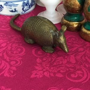 Vintage brass armadillo